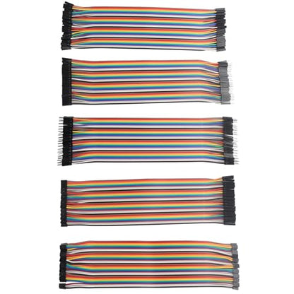 ZDE 200PCS 20cm 7.87inch Breadboard Jumper Wires Dupont Wires Female to Female, Male to Female, Male to Male, 2.0mm to 2.54mm, 2.0mm to 2.0mm Ribbon Cables Compatible with Arduino and Raspberry Pi - size: 20cm/7.87inch, style: 200pcs Assorted