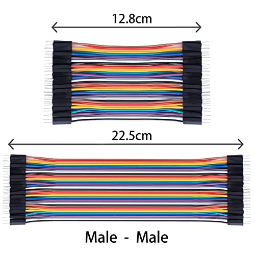 Aypzuke 20cm 240pcs Breadboard Jumper Wires Cable Kit Male to Female Compatible for Arduino Projects and Raspberry Pi - size: 20cm