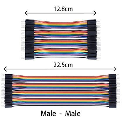 Aypzuke 20cm 240pcs Breadboard Jumper Wires Cable Kit Male to Female Compatible for Arduino Projects and Raspberry Pi - size: 20cm