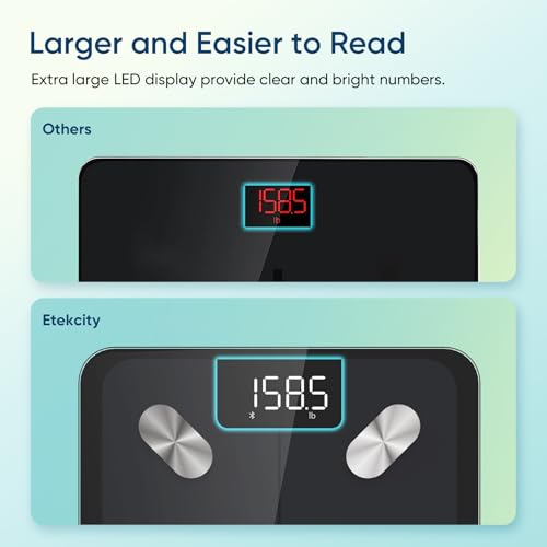 Etekcity Smart Scale for Body Weight, Body Fat and BMI, FSA Eligible - color: Black, size: 11 x 11 inches