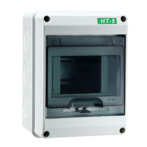 Plastic Transparent Cover Power Distribution Protection Box IP65 ABS for Circuit Breaker Indoor on The Wall 5 Way (160mmx120mmx95mm) - size: 160mmx120mmx95mm