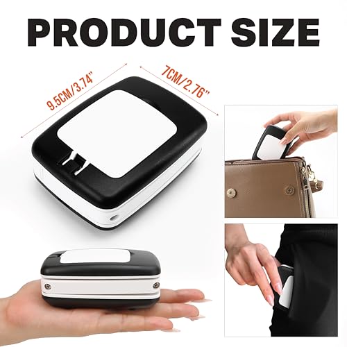 BuleVina Pocket Magnifying Glass with Light and Stand, Small 3X Magnifying Lamp, Portable 2-in-1 LED Lighted Desk Magnifier Visor Folding, Craft Light Lamp for Close Work Reading Repair Crafts Hobby