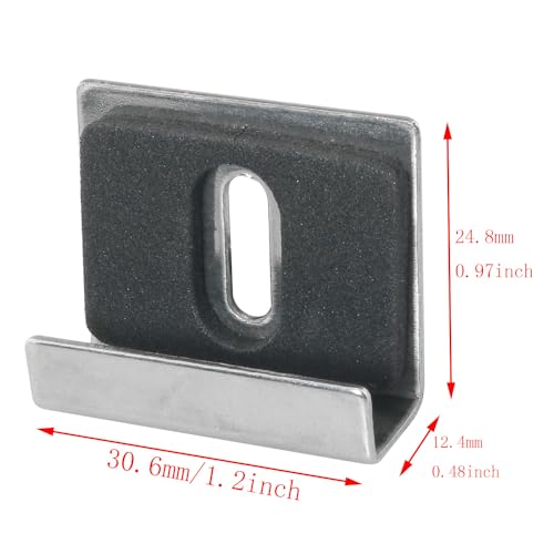 4PCS Stainless Steel Large Heavy Duty Fixing Clip Kit - Wide Channel Mirror Hanger Kit for Wall Mount Frameless Mirror, Billboard Display, Tile Display