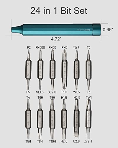 HOTO Hand Tool Set bundle with 24-in-1 Manual Precision Screwdriver Set