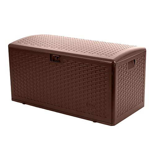 Plastic Development Group Outdoor Deck Box, Standard Close, Java, 73 Gal - color: Java Brown, size: 73 Gallon, Standard Closure