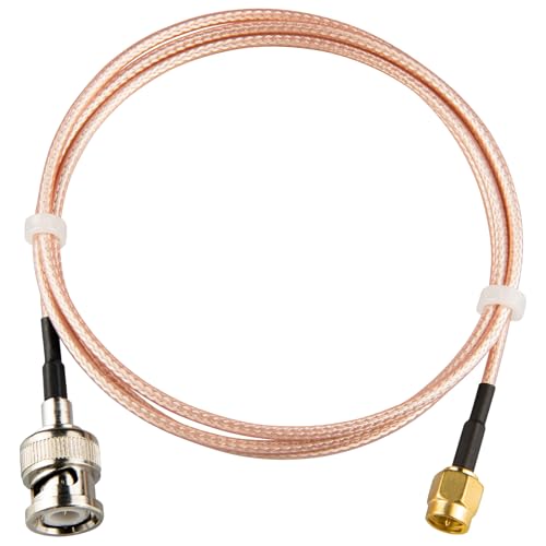 BNC Male to SMA Male Connectors 3.28ft(1Meter) RG316 Coaxial Cable Low Loss 50ohm BNC to SMA Male Adapter for Antenna/Radio/WiFi/LAN Devices/External Antenna 1PCS - size: 1pcs-1M/3.28ft