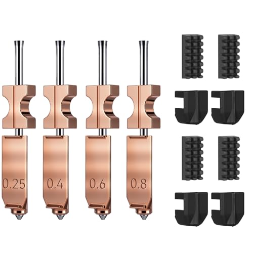 4PCS AD5X Quick-Swap Copper Alloy Hardened Steel Nozzle-0.25/0.4/0.6/0.8mm - color: 4PCS 0.25mm+0.4mm+0.6mm+0.8mm