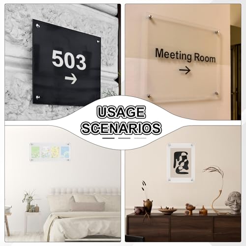 PATIKIL 1/2x3.1" Standoff Screws, 8 Pack Stainless Steel Stand Off Wall Mounts Wall Sign Mounting Hardware Advertising Standoff Nail for Hanging Acrylic Signs Picture Frame, Silver - size: 1/2x3.1"