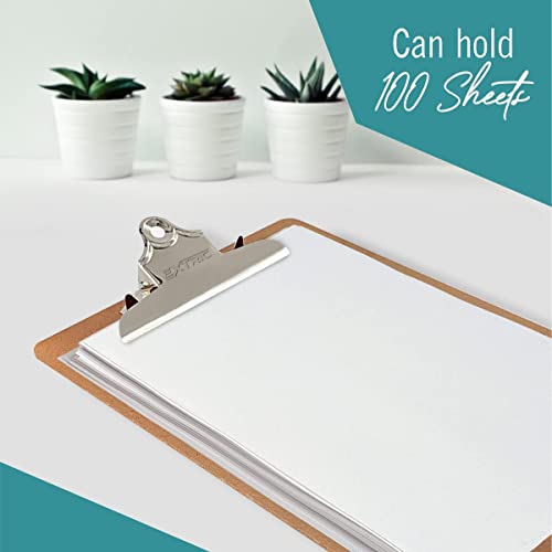 12 Clipboards, Standard A4 Letter Size Clipboard with 6" Metal Clip, 9" x 12.5", Fits 8.5x11 Inch Paper, Hardboard, Bulk Pack, Ideal for Schools and Office - style: 12 Pack