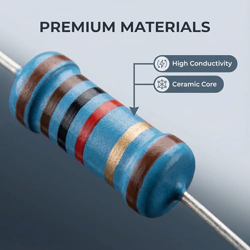 140Pcs 28 Values Metal Film Resistor Kit 0.1 Ohm - 1M Ohm with 1% 2W Resistors Assortment