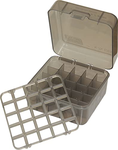 MTM Case-Gard S25D-41 Shotshell Box, 25 Round, Flip Top, Mechanical Hinge, USA Made, Clear Smoke - color: Clear Smoke, size: 25 Round