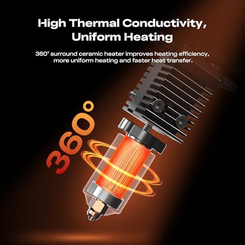 Creality K2 Pro Ceramic Heating Block Kit, All-Metal Integrated Hotend with Titanium Heat Break, Supports Engineering Filaments, for K2 Pro 3D Printer - size: Ceramic Heating Block 0.4mm, style: K2 Pro