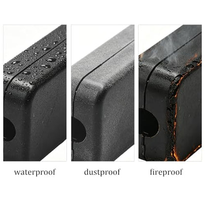 4PCS ABS Plastic Electrical Junction Box with Cover Black Waterproof Project Case for Wire Connection Electronic DIY Enclosure (60x37x17mm) - size: 60x37x17mm