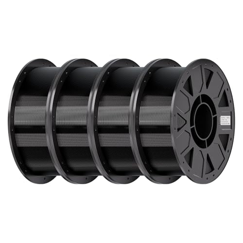 Creality PETG Filament 1.75mm 4KG, Black*4, Total 4-Pack - color: Black*4, size: 4kg