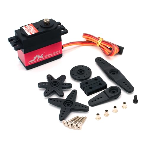 JX PDI-6221MG Metal Gear 20kg Rc Servo Arm Large Torque Digital Coreless Servo for RC Car Crawler RC Boat Helicopter Model (PDI-6221MG-360) - style: PDI-6221MG-360