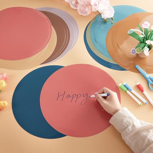 gisgfim 24PCS Dry Erase Dots 12 Inch Whiteboard Marker Wall Decor Removeable Circle Sticker Spots Writing Spots Set for Classroom Table Teachers Students School Supplies (Boho) - style: Boho