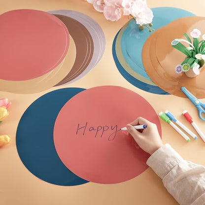 gisgfim 24PCS Dry Erase Dots 12 Inch Whiteboard Marker Wall Decor Removeable Circle Sticker Spots Writing Spots Set for Classroom Table Teachers Students School Supplies (Boho) - style: Boho