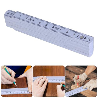 1meter Foldable Measuring Stick With Clear Scale Easy Carry Ruler Easy To Carrry Rule For Engineers Builders & Enthusiasts