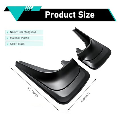 2 PCS Car Mud Flaps, Splash-Proof Mud Splash Guards Tire Protector, Front and Rear Mudguard Replacement, Universal for Most SUVs (Black# M) - color: Black #M
