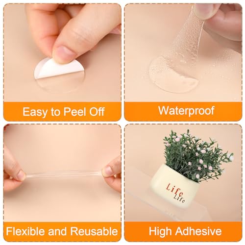 JANYUN 280 Pcs Sticky Dots,Round Putty Clear Sticky Tack Tape for Crafts - size: 35mm Round 280pcs