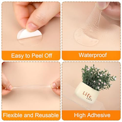 JANYUN 1500 Pcs Sticky Dots,20 mm Clear Sticky Tack Adhesive Stickers - size: 20mm