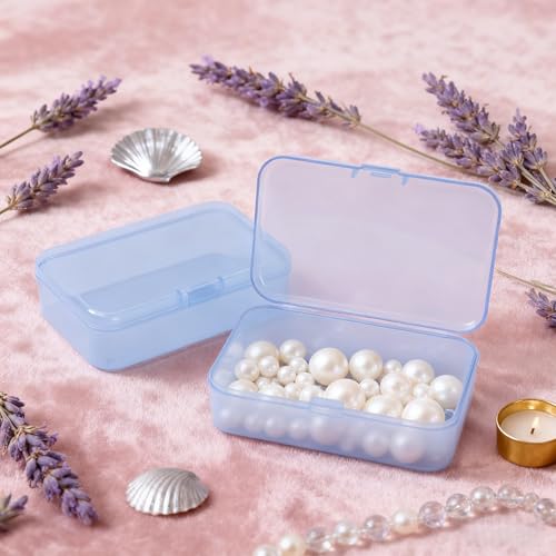 LJY 28 Blue Rectangular Plastic Boxes, 3.3 x 2.2 x 1 in for Packing Samples - color: Blue, size: 3.3 x 2.2 x 1 inch