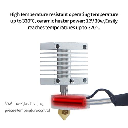 FYSETC 3D Printer Accessories for Tina2S Replacement: Thermistor Temperature Sensor Heating Ceramic 12V 30W Kit Directly Drop in Stock for Fixing