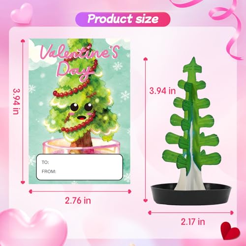 24 Pack Growing Crystal Trees Kit With Greeting Cards for Kids STEM Science Experiment Craft Party Favors School Classroom Gifts Exchange Goodie bags for Boys and Girls