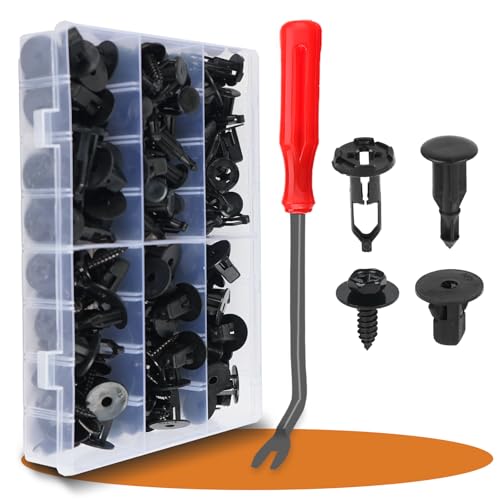 OTUAYAUTO 121PCS 4 in 1 Body Bumper Screw Bolts Fender Liner Clips - size: 120Pcs 4 Sizes Clips for Toyota