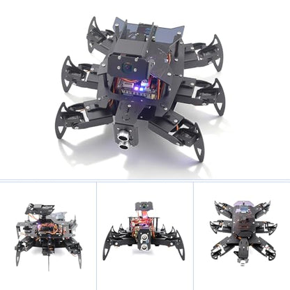 Adeept Ultimate RaspClaws Hexapod Spider Robot Kits for RPi 5/4B/3B/3B+