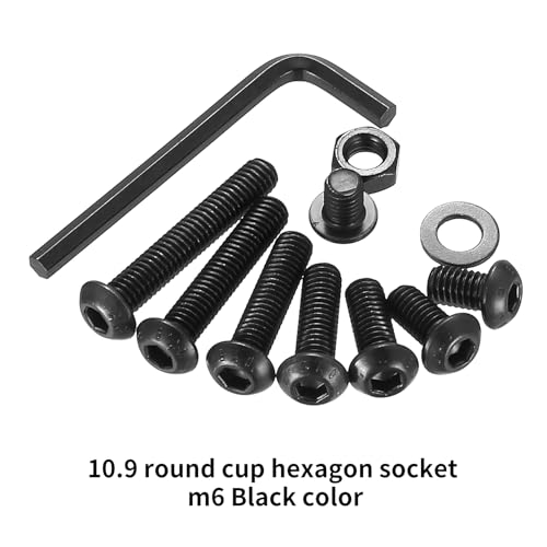 178 PCS M6 Screws Assortment Kit, Hex Button Head Screws with M6 Bolts Set - size: M6