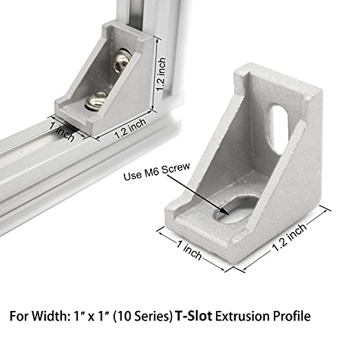 10 Set 1010 Aluminum Extrusion Hardware Accessories Corner Brackets - style: 10 sets brackets with m6