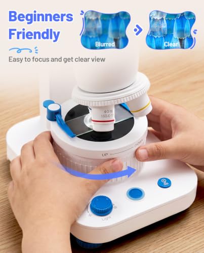 TOMLOV DM301K Microscope for Kids, 640X Educational Science Kit, STEM Toy - color: White