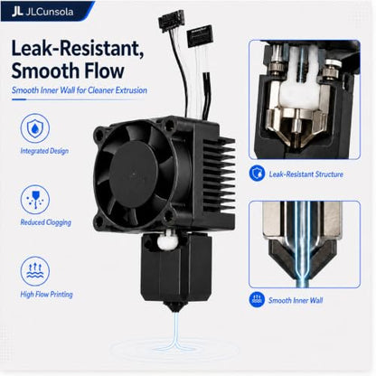 P1P P1S Hotend Complete Kit Fit for Bambu Lab 0.4mm 0.6mm Steel Nozzles