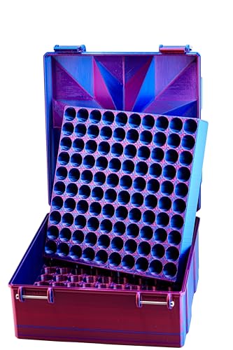200-Slot 3 ml Vial Case | Clinic & Jumbo Bulk Storage | Organizer for GLP-1, Peptides, Research - color: Black