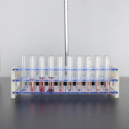 Labasics Test Tube Rack, 3-Tier Detachable Blue Plastic Test Tube Rack Tube Holder Stand Rack for Laboratory Scientific Experiments, 0.51 in 50-Place - size: 0.51 in