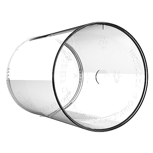Dragon Chewer 160 Dram CR Plastic Packaging Pop Top Containers - Child Resistant Travel Holder Vial Bottles - 33 qty (Clear) - color: Clear