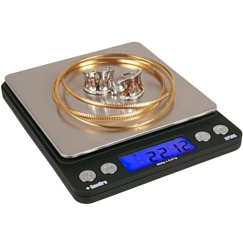 GemOro Platinum XP500 Extra-Precision Pocket Jewelry Scale, 500g x 0.01g