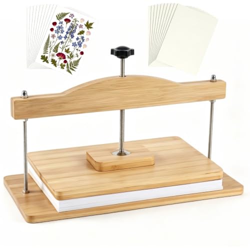 Dmnnlp Large Wooden Flower Press Kit 14.2" x 8" - Dried Flowers Plant Press for Kids & Adults, Great Gift for DIY Flowers Lovers, Craft Enthusiasts