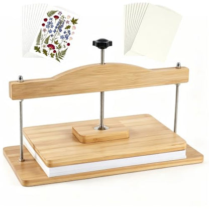 Dmnnlp Large Wooden Flower Press Kit 14.2" x 8" - Dried Flowers Plant Press for Kids & Adults, Great Gift for DIY Flowers Lovers, Craft Enthusiasts