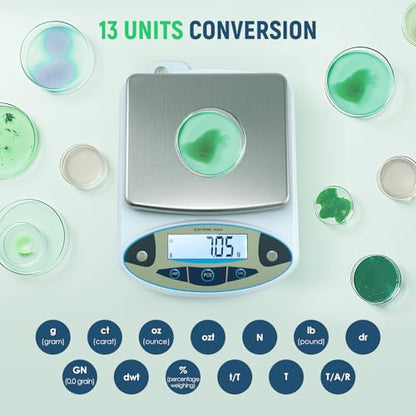 Antstone Lab Scale 6000g x 0.01g Digital Gram Scale Analytical Balance