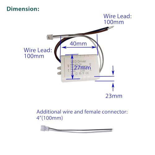 LED Driver 4-7W for Single Color Ceiling Strip Spot Light Module Panel, Replacement LED Power Supply Transformer Adapter Starter, Input AC85-265V Output DC12-25V - style: SF 4-7W 1CCT