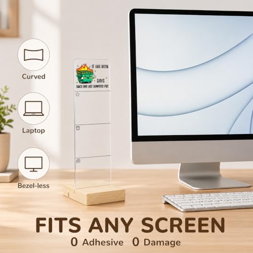 Dumpster Fire Memo Board Funny Office Acrylic Monitor Memo Board - color: It Has Been Days