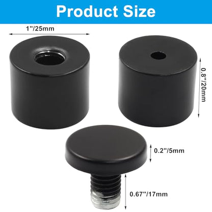1" x 1" Sign Standoff Screws, Acrylic Black, 4 Pcs - color: Black, size: 1" x 1",4 Pcs