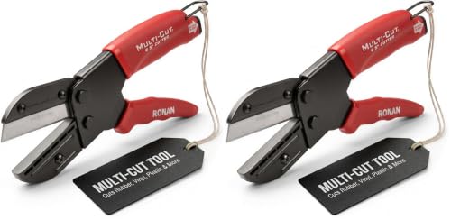 Ronan Multi-Cut Industrial Cutter – Heavy-Duty Blade for Plastic, Rubber, Wood, Leather & More – Replaceable Blades, Safety Lock, Ergonomic Grip, 3 Extra Blades Included (Pack of 2) - size: 2.5 inches (Pack of 2)