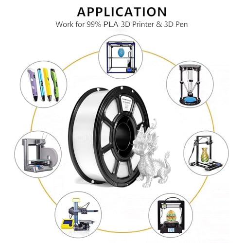 Silk Pla Plus Filament 2KG Bundle, 1.75mm+/- 0.02 mm,White+White - color: A-1kg*2 White