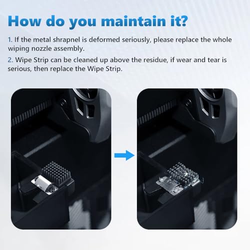Creality K2 Plus Nozzle Wiper Module, 3D Printer Nozzle Cleaner with Original 5PCS Mouth Wiper Strips, Official K2 Plus Replacement Accessories to Clean K2 Plus Extruder Hotend Nozzle Surface Filament - size: K2 Plus