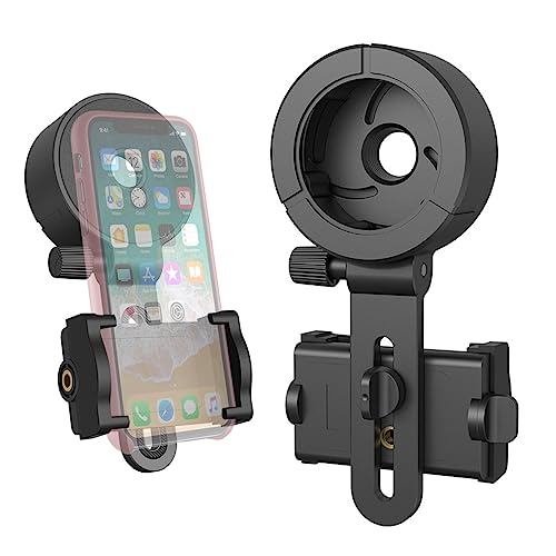 Adjustable Scope Mount, Universal Telescope Adapter, Binocular & Monocular Phone Attachment, Fits 4.2-7" Cell Phones