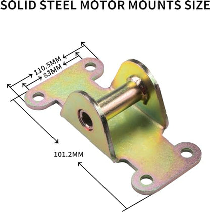 SBC/BBC Solid Steel Motor Mount Engine Bracket Kit for Chevy V8 283 327 350 400 Small & Big Block Chevy Engines Off Road Racing Frame Mount