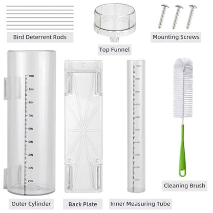Rain Gauge Outdoor,Professional Precise Rain Gauge with Mounting Bracket